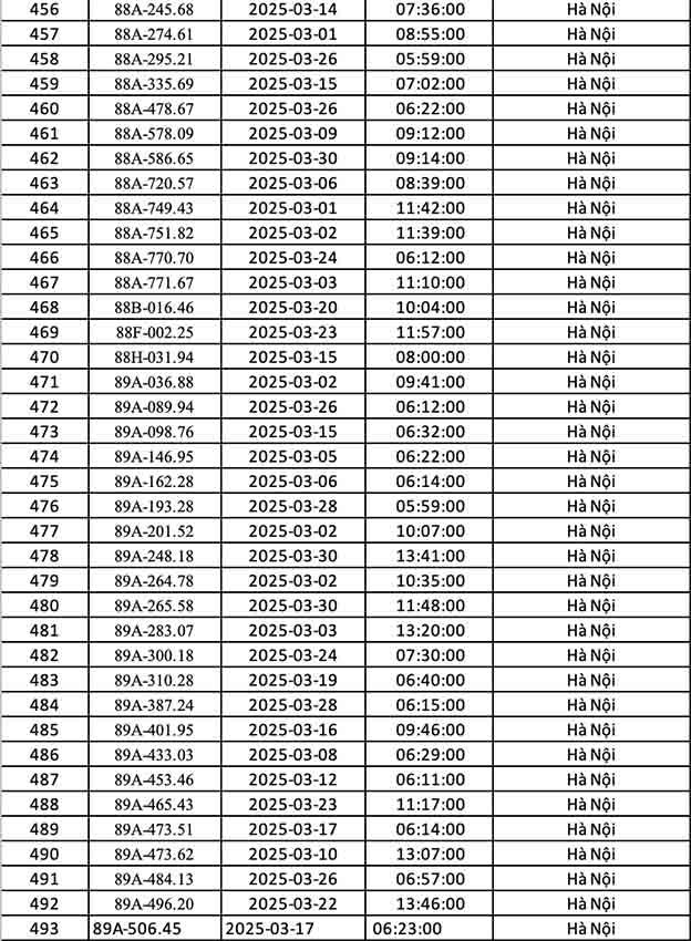 phạt nguội tại Hà Nội tháng 3.2025-13