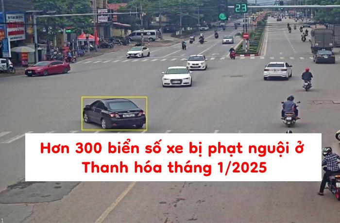 phạt nguội ở Thanh Hóa tháng 1
