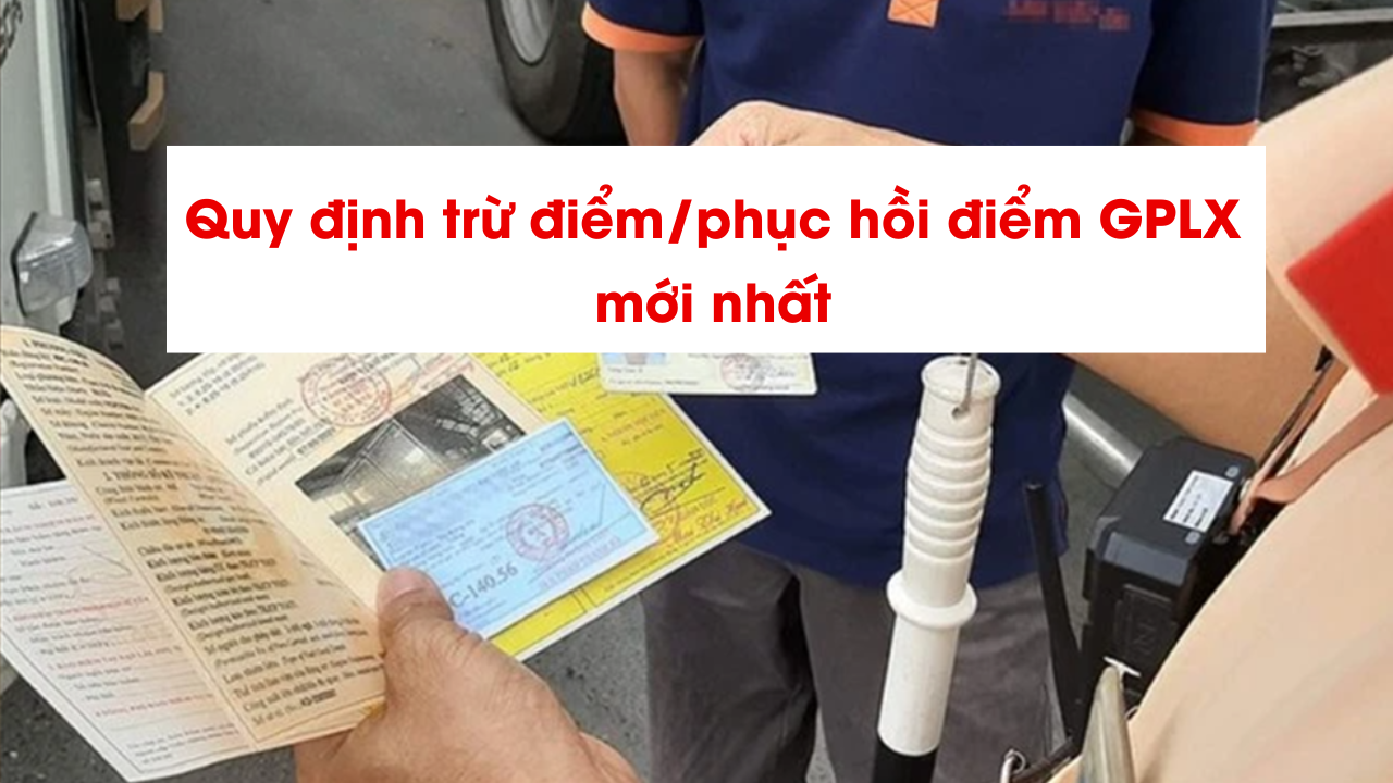 quy định phục hồi điểm giấy phép lái xe