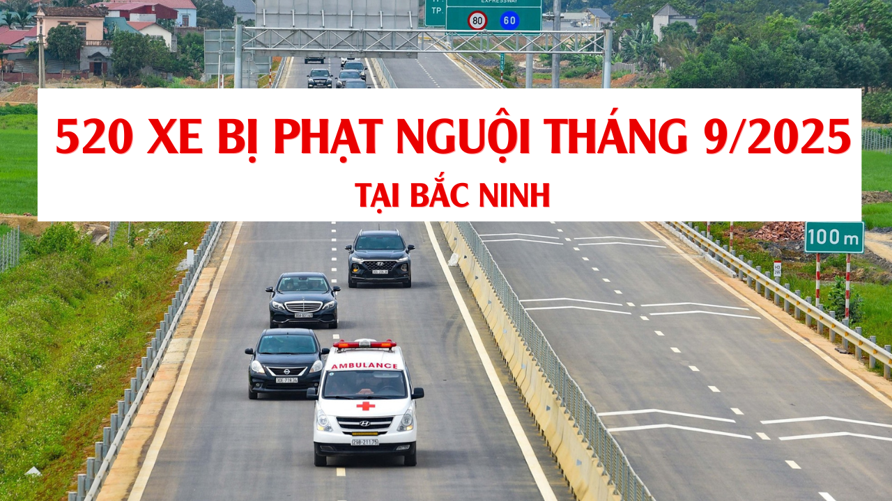 xe bị phạt nguội Bắc Ninh tháng 9